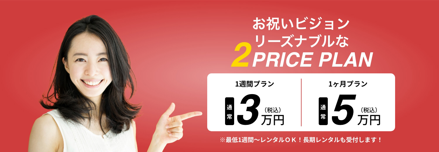 お祝いビジョン リーズナブルな2PRICE PLAN